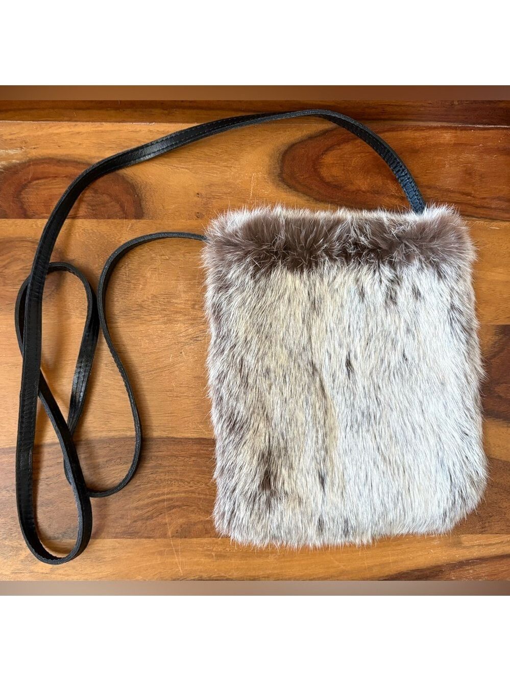 A.BROD Rabbit Fur Crossbody Bag